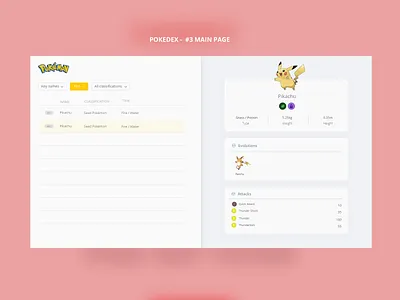 Pokedex - Main deck page ant design design game pokeball pokedex pokemon ui web design
