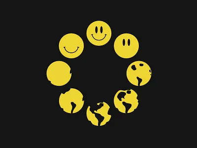 Happy World cirlce earth happy mexico smiley union world yellow