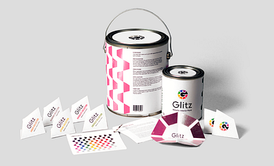 Glitz Branding brand identity branding design graphic design logo package design paint pattern