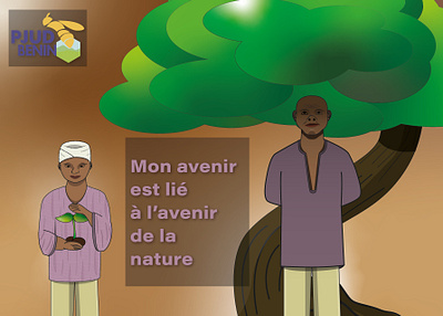 2 je m int resse africa benin campaign character enviroment flat illustration ngo vector volunteering