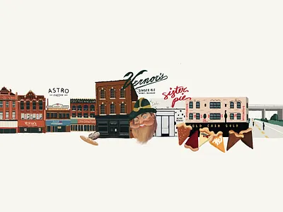 Detroit Collage detroit digital art digitalillustration drawing illustration procreate