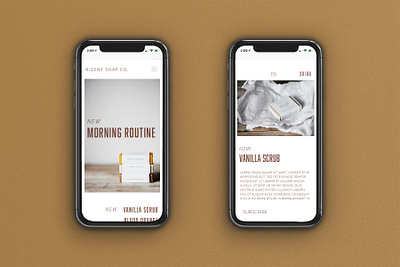 Morning Routine- New client mockup page (mobile preview) branding clean design minimal responsive design responsive website simple design typogaphy typography ui ux