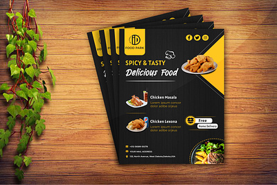 Simple Restaurant Flyer animation brand identity branding design flyer flyer design illustration logo logodesign menu design poster poster design restaurant branding restaurant flyer restaurant menu restaurant poster social media banner typography ui ux