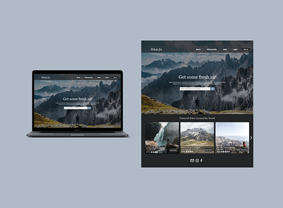 Daily UI - Landing Page dailyui dailyui 003 dailyuichallenge hikingwebsite landing page design landingpage ui uidesign websitedesign
