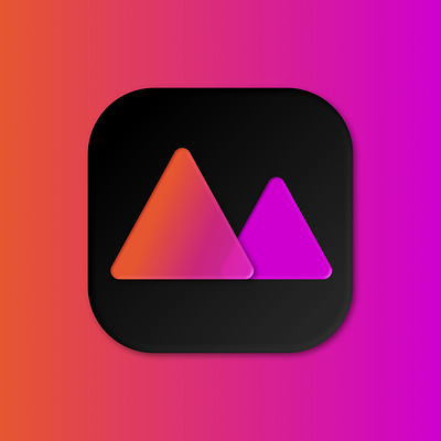 MacOS Big Sur Darkroom Icon 3d big sur darkroom design gradient icon icon design macos minimal orange pink rebound vector