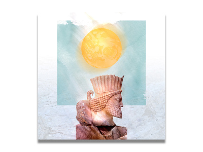 Sun’s Ancestry architecture design illustration legend persepolis print sun