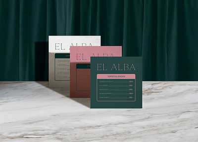 El Alba bar branding cocktail cocktail menu design logo menu menu bar