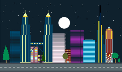 Night City illustration city illustration night city vector vector art vector city illustration vector night city