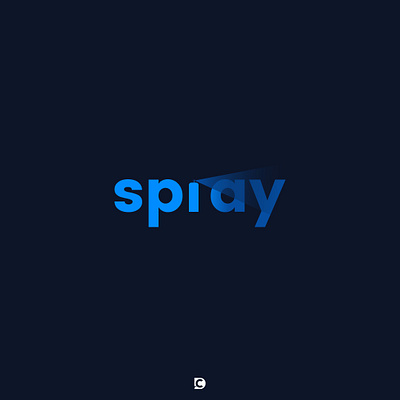 Spray bluegradient creative design designagency graphicdesign illustration logodesign logoinspirations shades wordmark logo