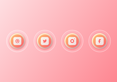 Social Icon app design ui ux