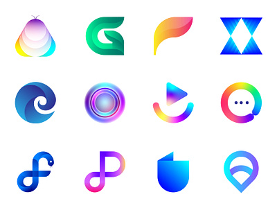 LogoIcon Collection 3 artificial intelligence brand identity branding design designer dp e g a f graphic india lalit logo logotype o print q chat startup travel traveling x