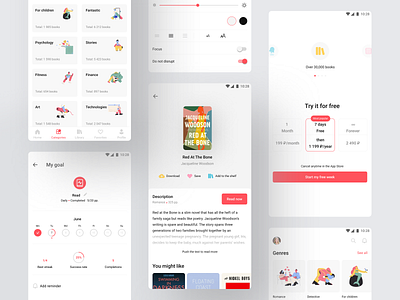Book subscription app app app design book book cover filters ios app mobile app reading book subscription ui ux