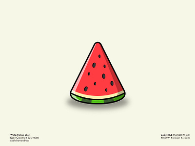 Slice of Watermelon branding design flat fruit fruit illustration fruits icon icon design illustration illustration art illustrator logo logo design red vector vector art vector illustration watermelon