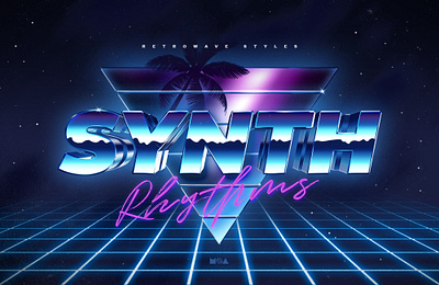 80s Retro Text Effects 1980s 3d 80`s 80s effect effects label logo mockup neon new photoshop retro retrowave style styles synth synthwave text wave
