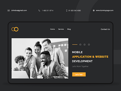 Landing page- Mobile app & website development clean color dark theme dark ui design designs experience homepage interface landingpage layout product design product page style ui ui ux visual design webdesign webpage website