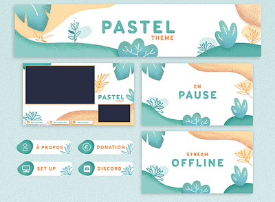 Pastel Theme - Stream Package design designer freelance designer graphic design illustration illustration art stream graphics stream overlay stream pack stream package streaming streaming design twitch twitch overlay twitch.tv vector visual identity