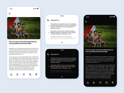 Simple Article App (Light and Dark) app article clean ui dark dark app dark ui light light ui reading reading app simple simple design write