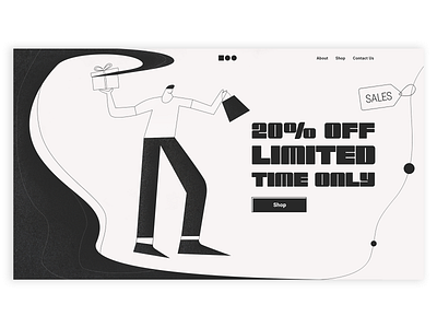 Shopping landing page interface landingpage ui ux web webdesign