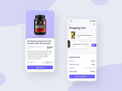 10 Days Design Challenge - Day 10 - Fitness App Cart Screen 10ddc adobe xd app design ecommerce ecommerce app ecommerce design fitness iphone mobile products shopping shopping cart ui uidesign ux uxdesign