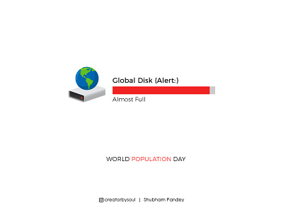 World Population Day awareness concept art design dribbble monkstudio