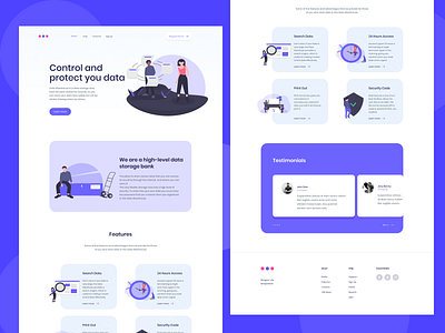 Cloud Data Storage Landing Page adobe xd alif emu cloud data cloud data storage cloud storage cloud storage landing page data storage landing page database figma landing page safe data ui design ui ux web template web theme