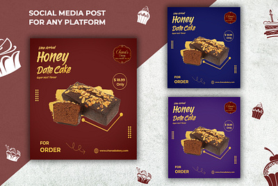 Simple Gold Food Social Media Banner animation banner ads branding design food banner icon illustration instagram banner logo logodesign social media banner social media design social media marketing social media pack social media post social media post design social media posts typography ux website