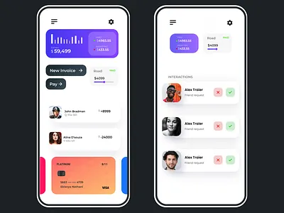 Payments and invoice app concept project app art design icon illustration illustrator ui ux