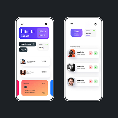 Payments and invoice app concept project app art design icon illustration illustrator ui ux