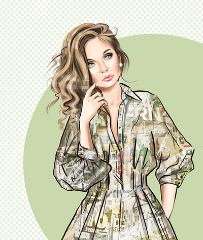 Fashion portrait drawing fashion fashion illustration girl illustration girl portrait illustration portrait