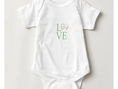 LOVE one-piece for baby girl allyouneedislove babies baby baby shower cute girl girls onepiece onesie pretty zazzle