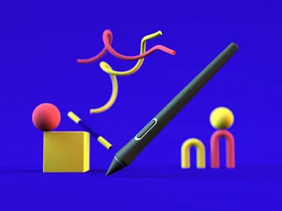 Digital pen 3d 3d art cinema 4d cinema4d design digitalart illustrator pen wacom wacom intuos