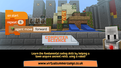 Virtual Summer Camps Computer Science Video Design app art branding design minimal ui ux visual web website