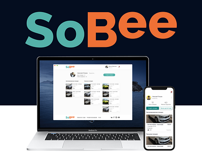 SoBee app car design main page mobile mobile app mobile ui profile russia site ui web webdesign website