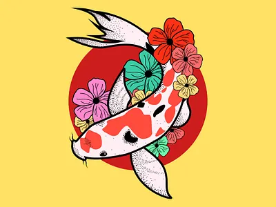 koi ai fish inspiration japan koi sun