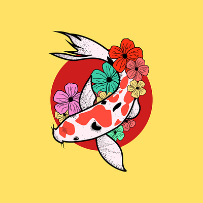 koi ai fish inspiration japan koi sun