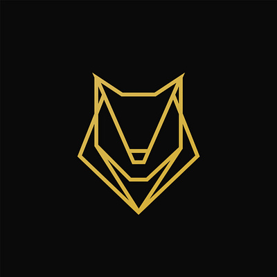 Golden Wolf branding design illustrator logo logo design minimalist logo modern logo vector