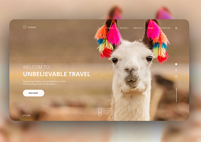 TRAVEL Landing page adventure design landing page minimal travel typography ui ux web