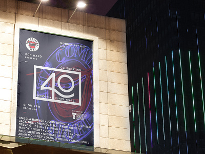 The Comedy Store - 40 Seriously Funny Years event poster poster design