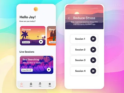 Meditation App android app app development b2cinfosolutions covid19 mentalhealth ui ux