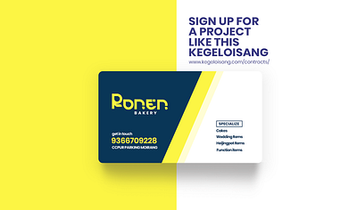 VC branding design for Ronen bakery design web design