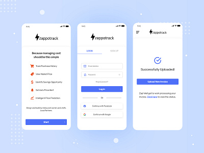 ZappoTrack - UI/UX Design app design minimal mobile ui ui uiux ux