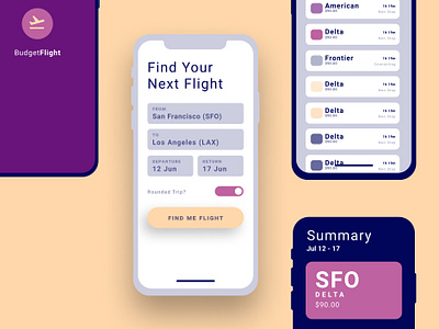 Flight app design flight ios iphone mobile ui uid ux