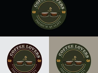 COFFEE Lovers Logo branding coffee coffee lovers design logo relax retro logo vintage