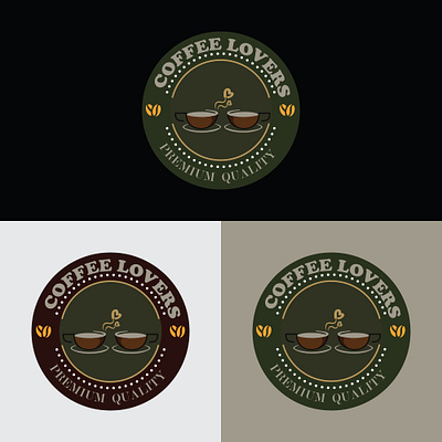 COFFEE Lovers Logo branding coffee coffee lovers design logo relax retro logo vintage