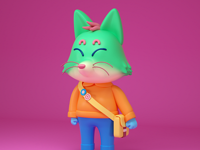 konkichi 3d anime c4d character doodle dragonball fanart illustration