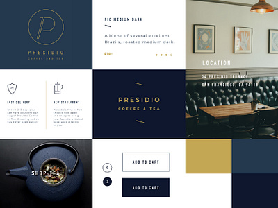 Upscale Style Tile branding coffee design moodboard style tile ui