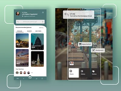 UI Design App Tour app design minimal typography ui
