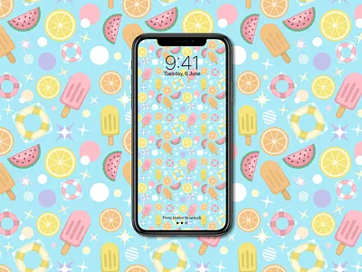 Background Pattern blue colorful dailyui design happy homepage illustration iphone pattern pink summer ui ux wallpaper