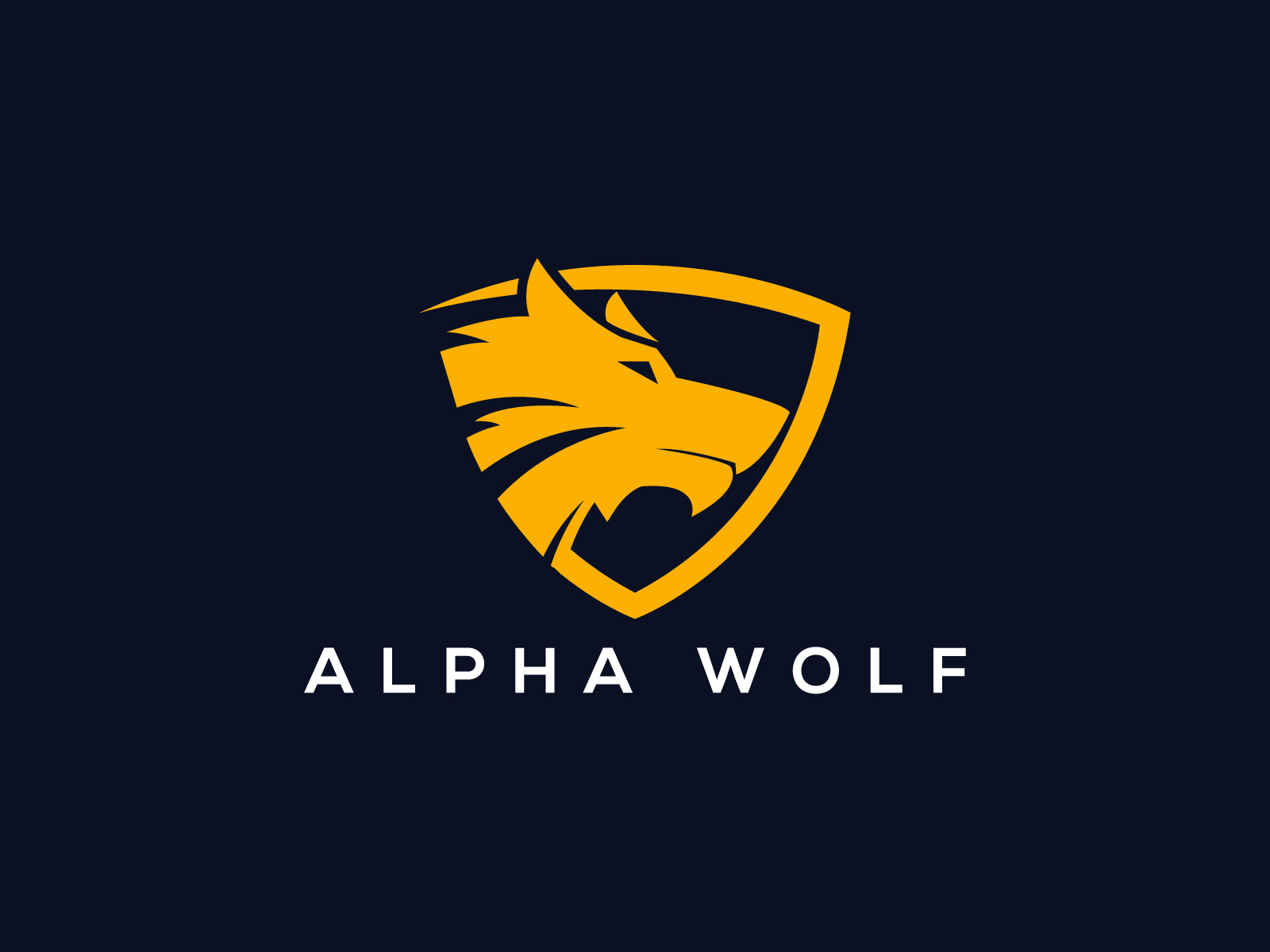 Example of We Will Create Custom Wolf Logo