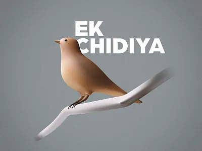 Indian Sparrow 3d 3d art b3d bird bird illustration blender3d cyclesrender design illustration modelling nature practice sparrow tree branch